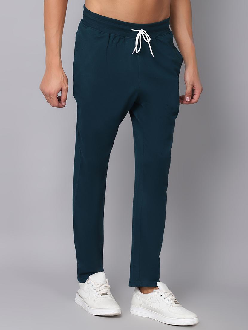 light blue solid track pant - 19657009 - Standard Image - 1
