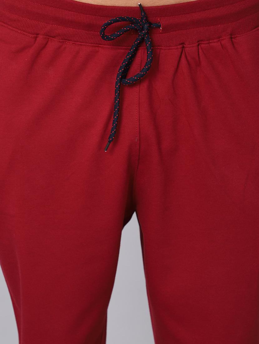 red solid track pant - 19657014 - Standard Image - 4