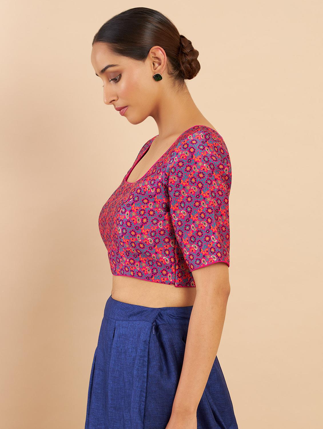 round neck regular blouse - 19658762 - Standard Image - 1