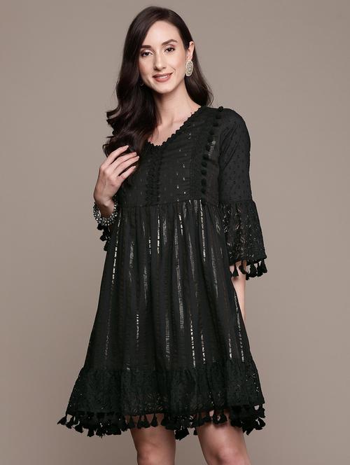 women's tiered dress striped dress - 19659887 -  Standard Image - 0