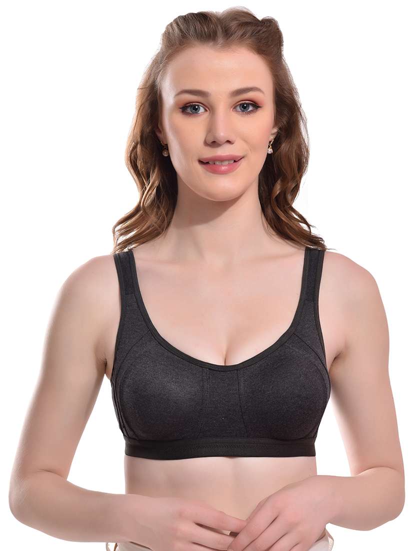 black hosiery sports bra - 19660340 -  Standard Image - 1