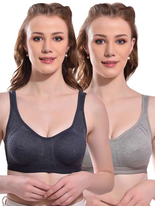 blue hosiery sports bra