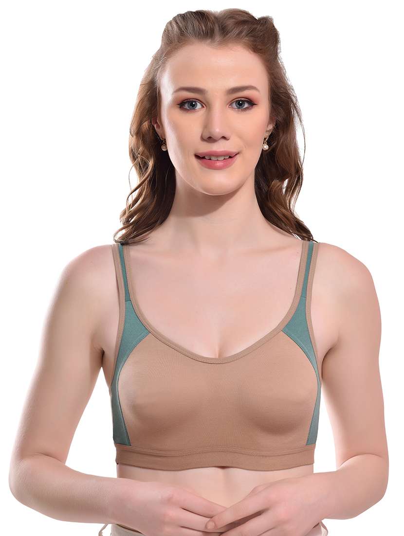 beige hosiery sports bra - 19660370 -  Standard Image - 1