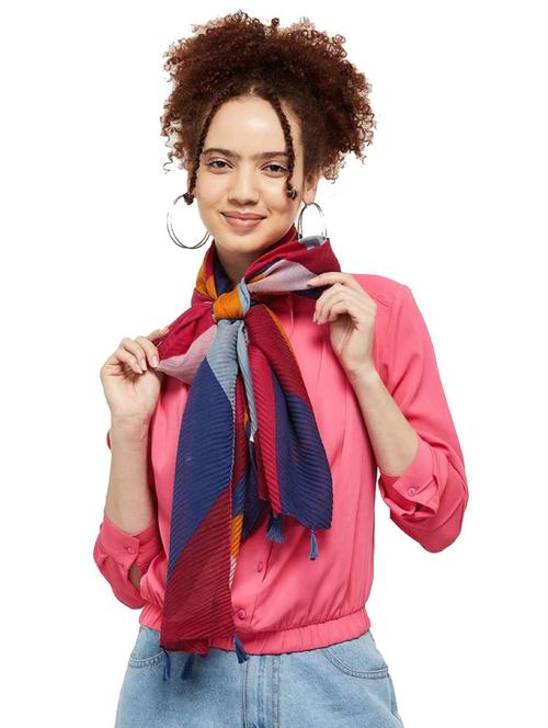 multi colored polyester scarf - 19660433 - Standard Image - 0
