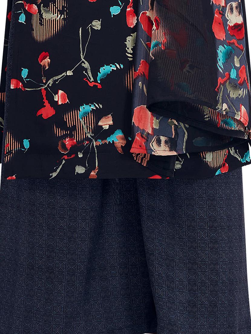 black palazzo unstitched suit set - 19660474 - Standard Image - 4