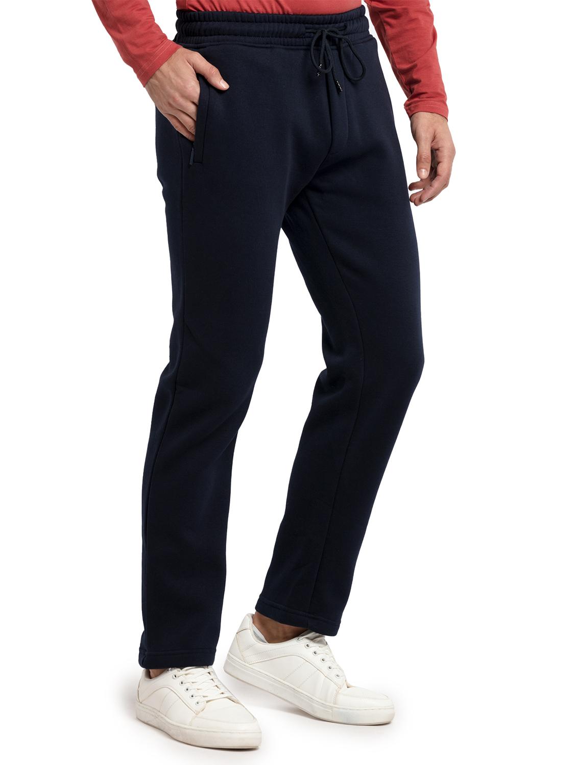 navy blue solid track pant - 19660534 - Standard Image - 1