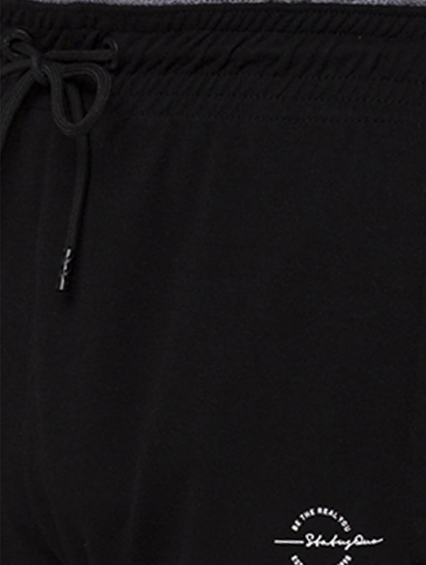 black solid active wear track pant - 19660540 - Standard Image - 4