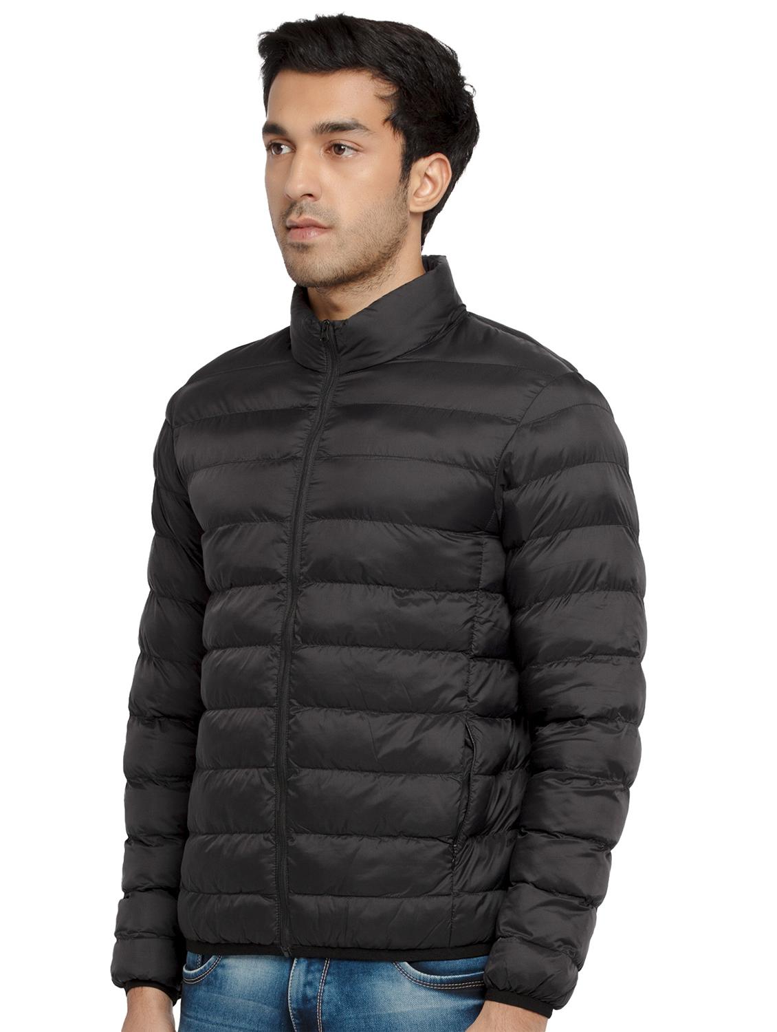 stand collar solid quilted jacket - 19660577 - Standard Image - 1