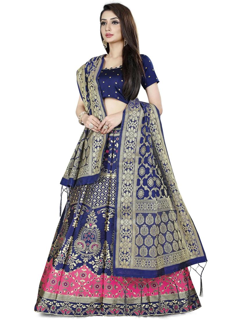 semi stitched lehenga choli with dupatta set - 19660867 - Standard Image - 1