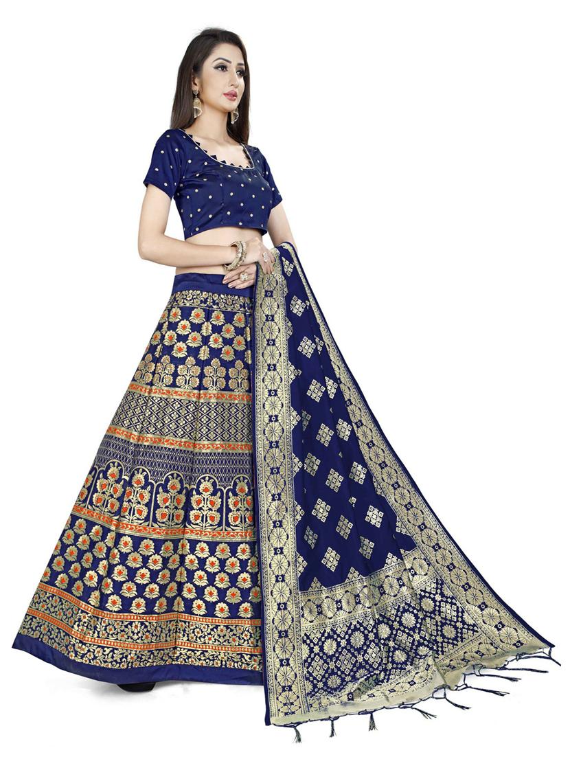self designed flared semi-stitched lehenga - 19660988 - Standard Image - 1