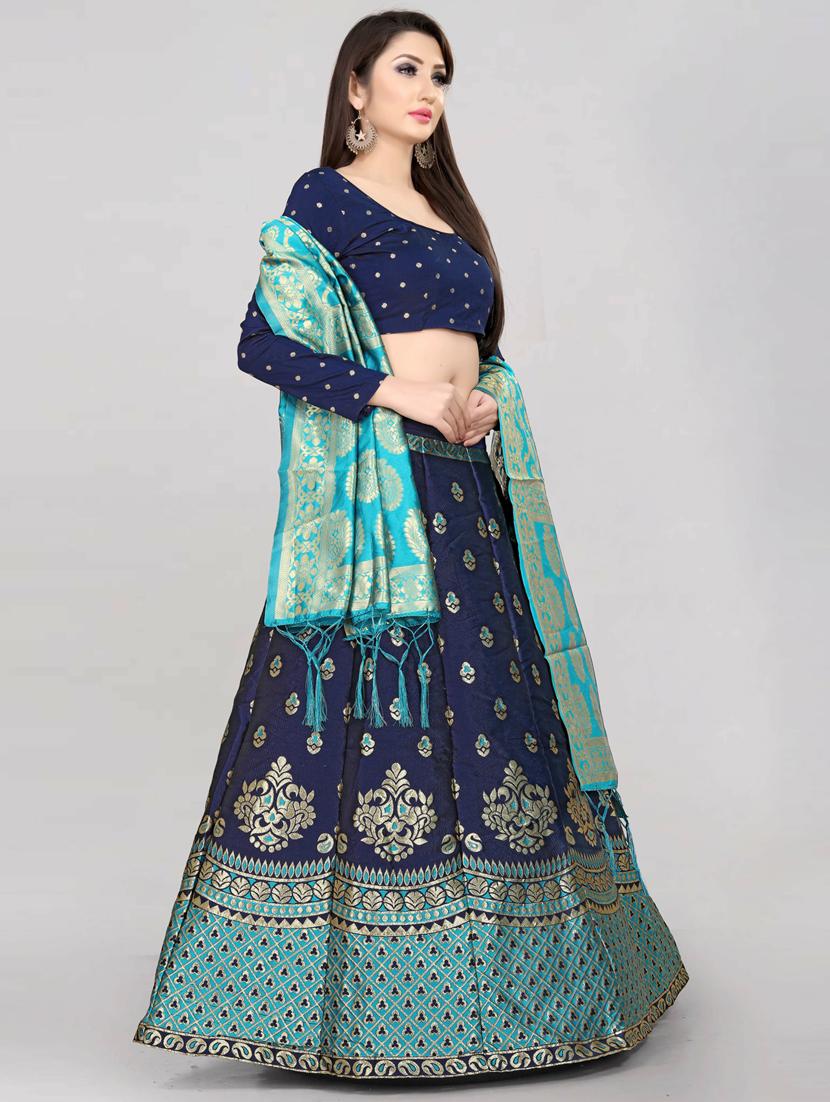 self designed flared semi-stitched lehenga - 19661110 - Standard Image - 1