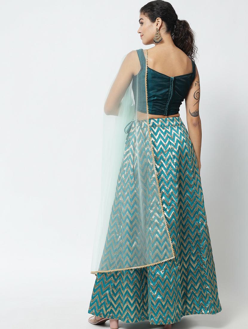 self designed flared semi-stitched lehenga - 19661172 - Standard Image - 4