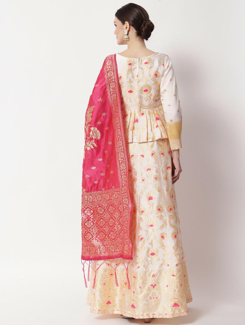 printed flared semi stitched lehenga - 19661587 - Standard Image - 4