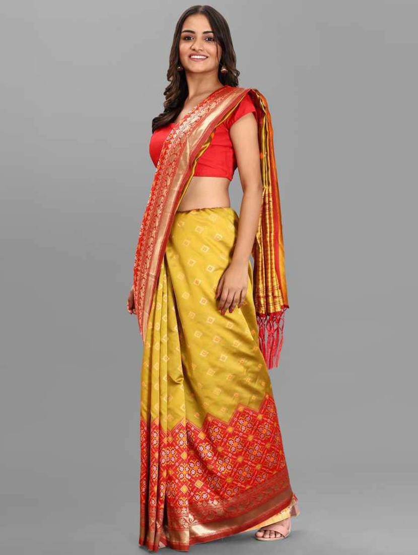 self designed woven saree with blouse - 19662040 - Standard Image - 1