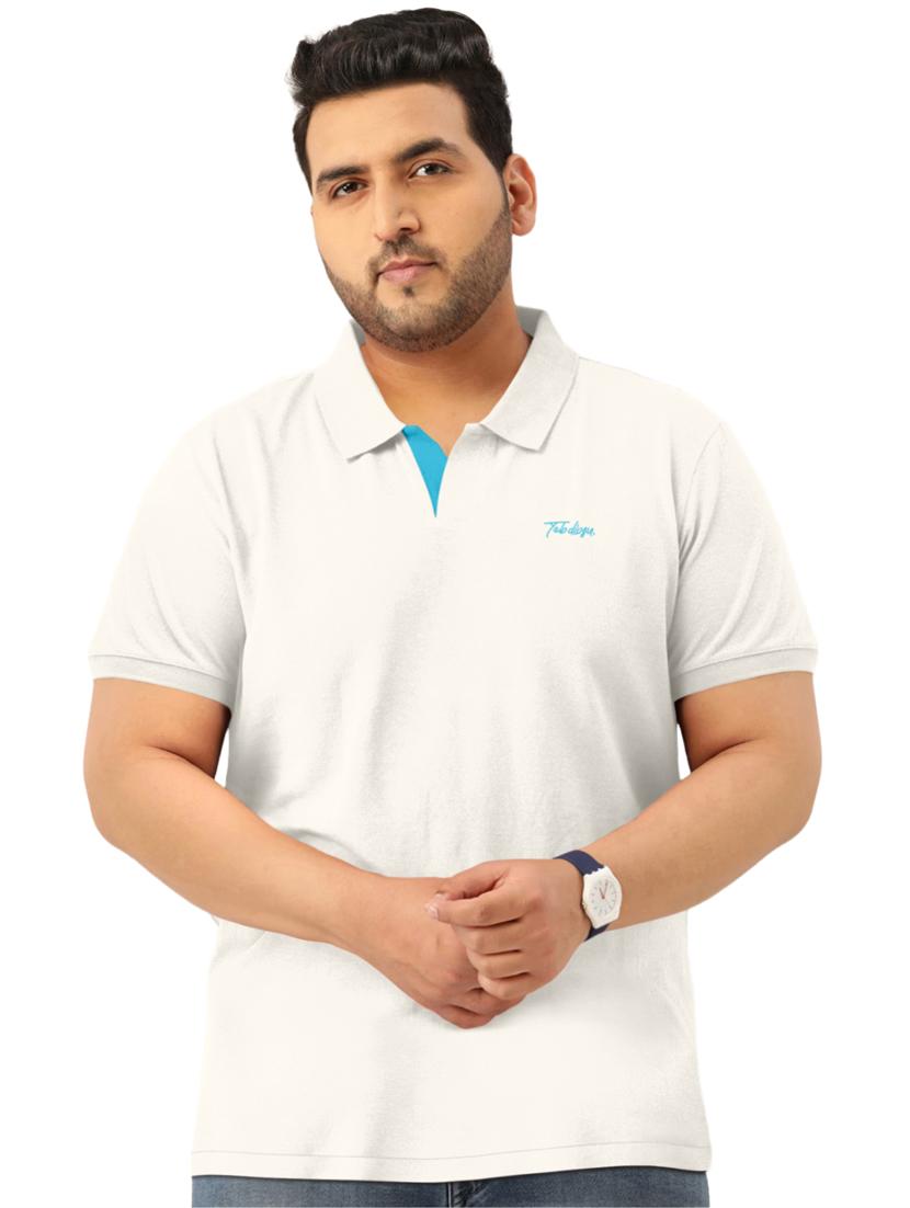 men polo neck solid t-shirt