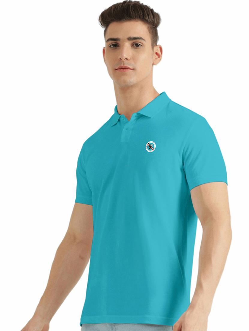 men polo neck solid t-shirt - 19662135 - Standard Image - 1