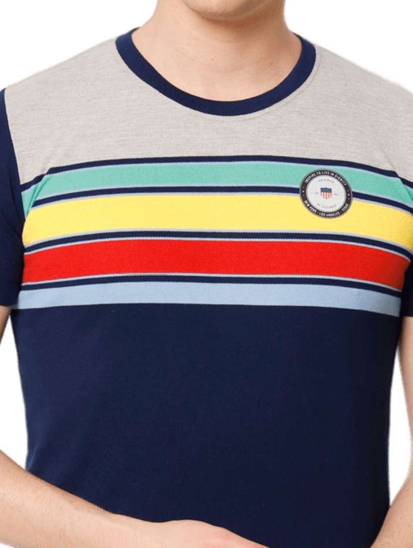 stripes cotton casual t-shirt - 19662200 -  Standard Image - 4