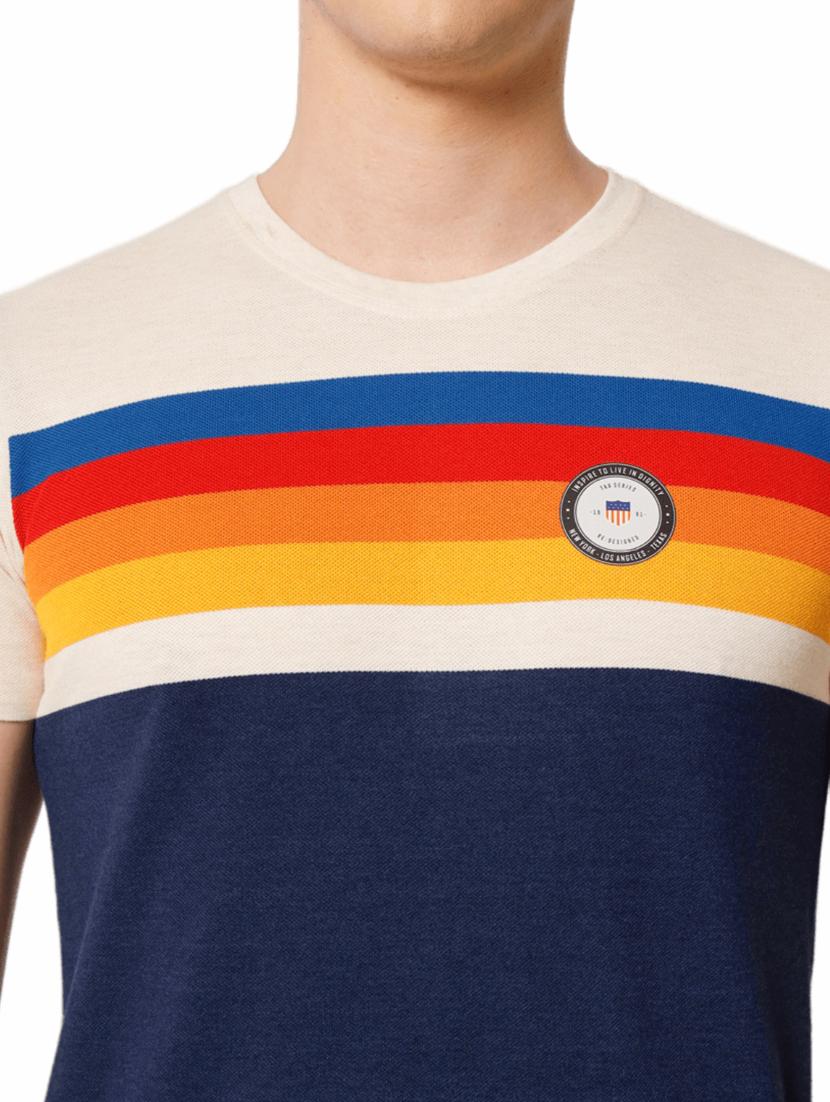 stripes cotton casual t-shirt - 19662203 - Standard Image - 4