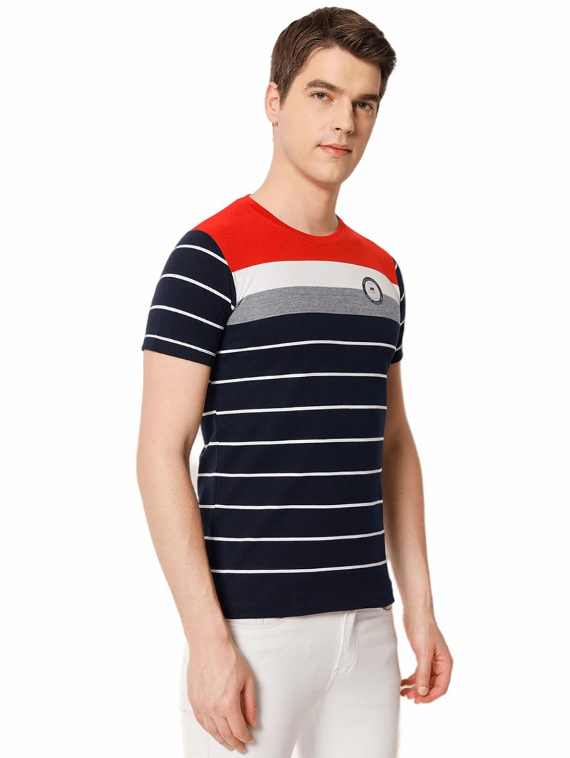 stripes cotton casual t-shirt - 19662206 - Standard Image - 1