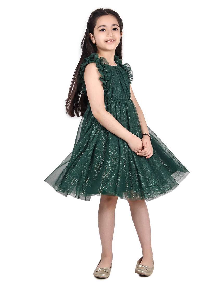 girls round neck cap sleeve frock - 19662331 -  Standard Image - 4