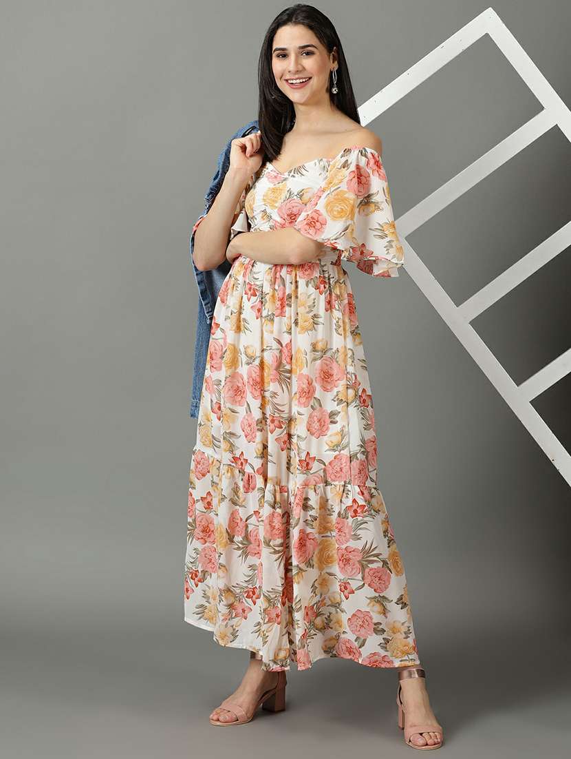 women's tiered dress floral dress - 19662602 -  Standard Image - 4