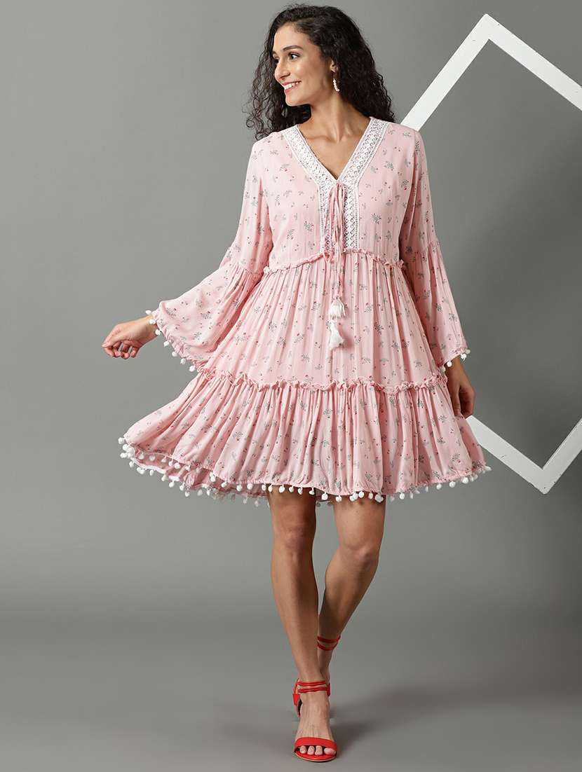 women's tiered dress floral dress - 19662606 -  Standard Image - 4