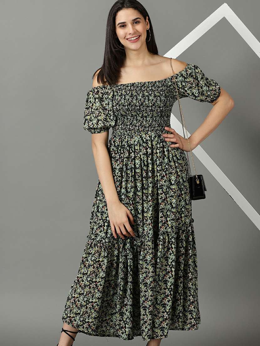 women's tiered dress floral dress - 19662614 - Standard Image - 1