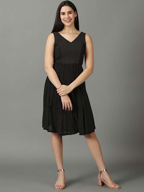 women's fit & flare paisley dress - 19662619 - Standard Image - 0