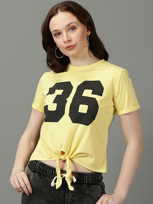 women round neck regular top - 19662636 - Standard Image - 0