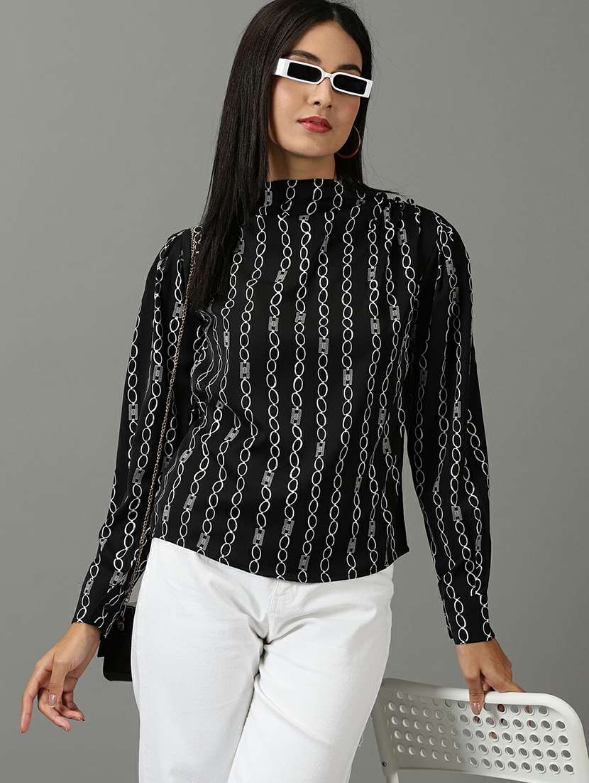 women's straight high neck top - 19662663 -  Standard Image - 1