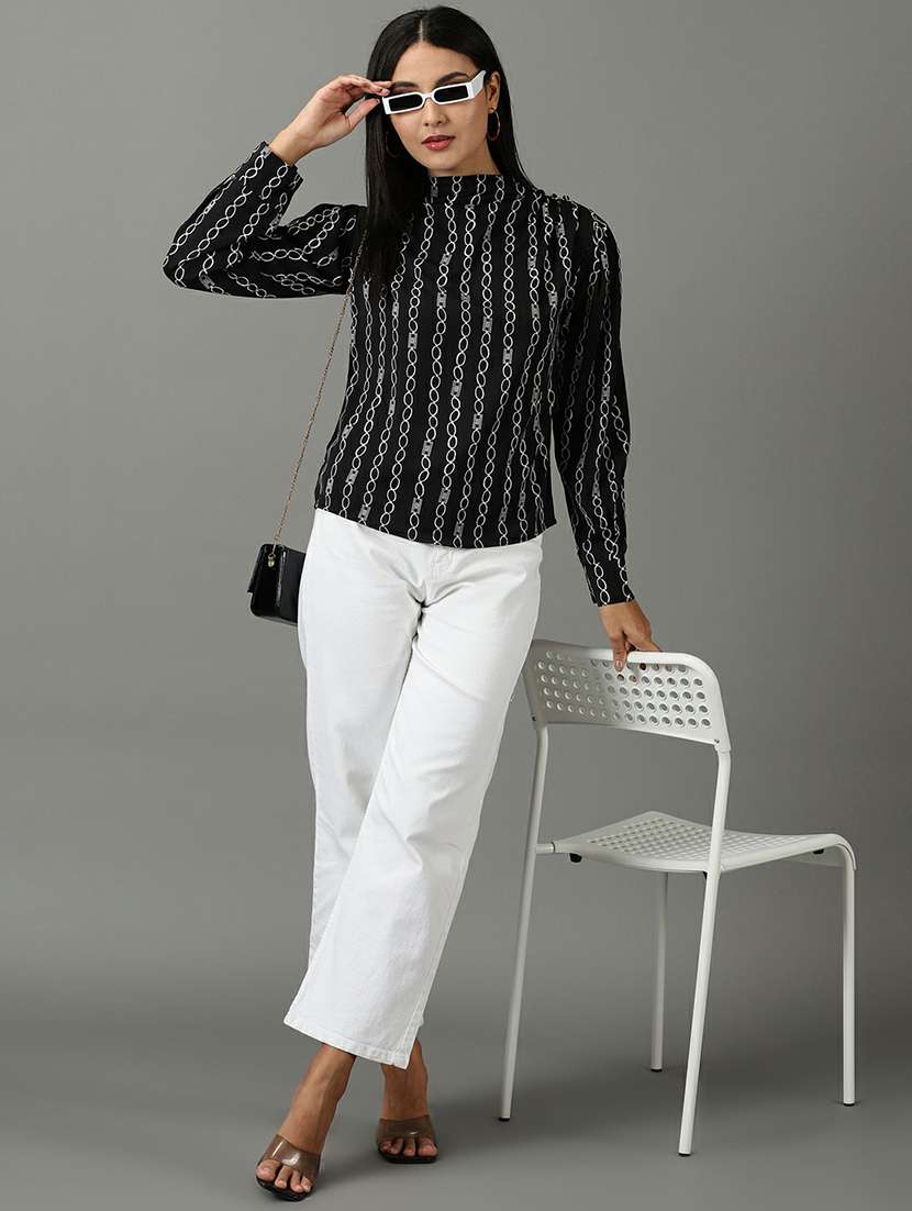 women's straight high neck top - 19662663 -  Standard Image - 4
