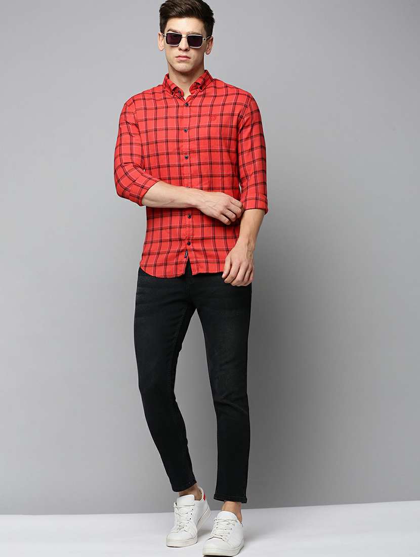 mens checks casual shirt - 19662696 -  Standard Image - 4