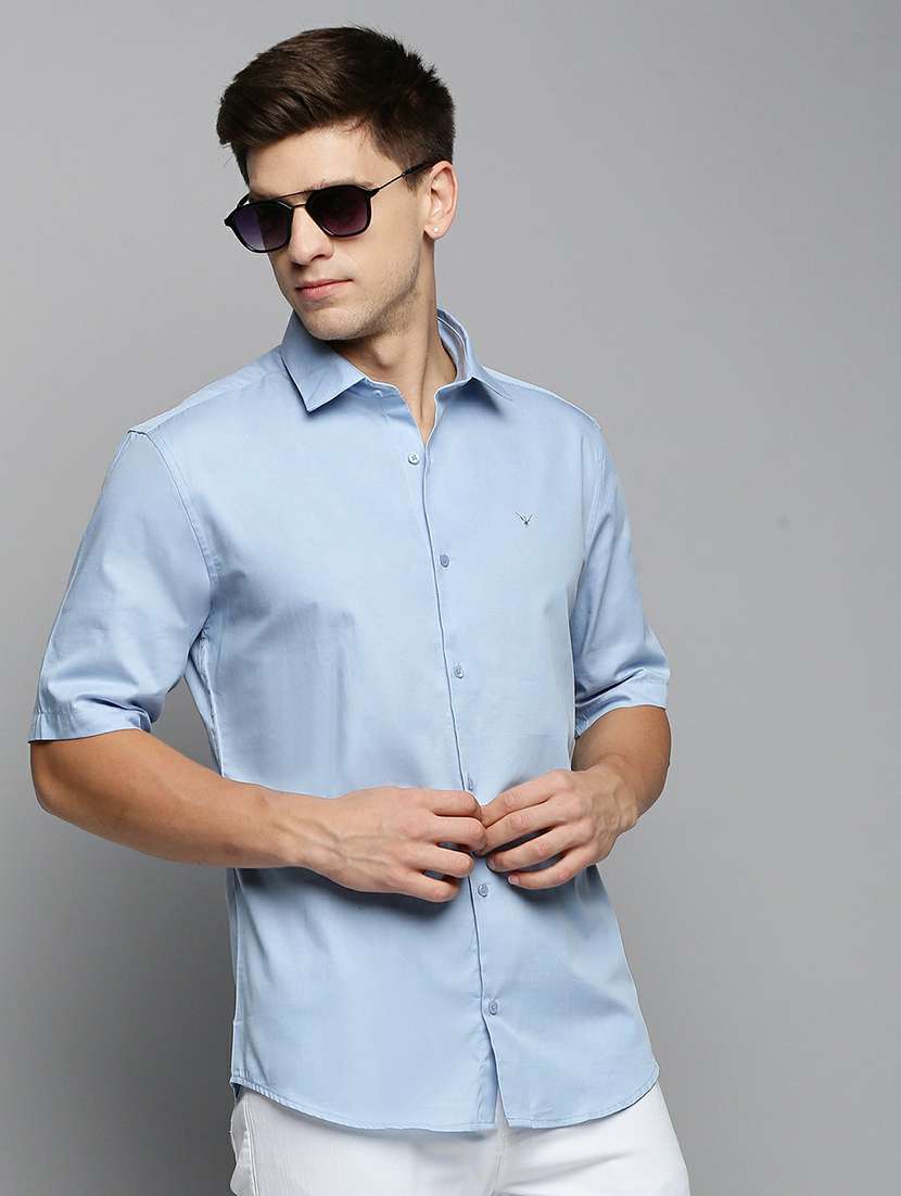 blue cotton casual shirt - 19662701 - Standard Image - 1