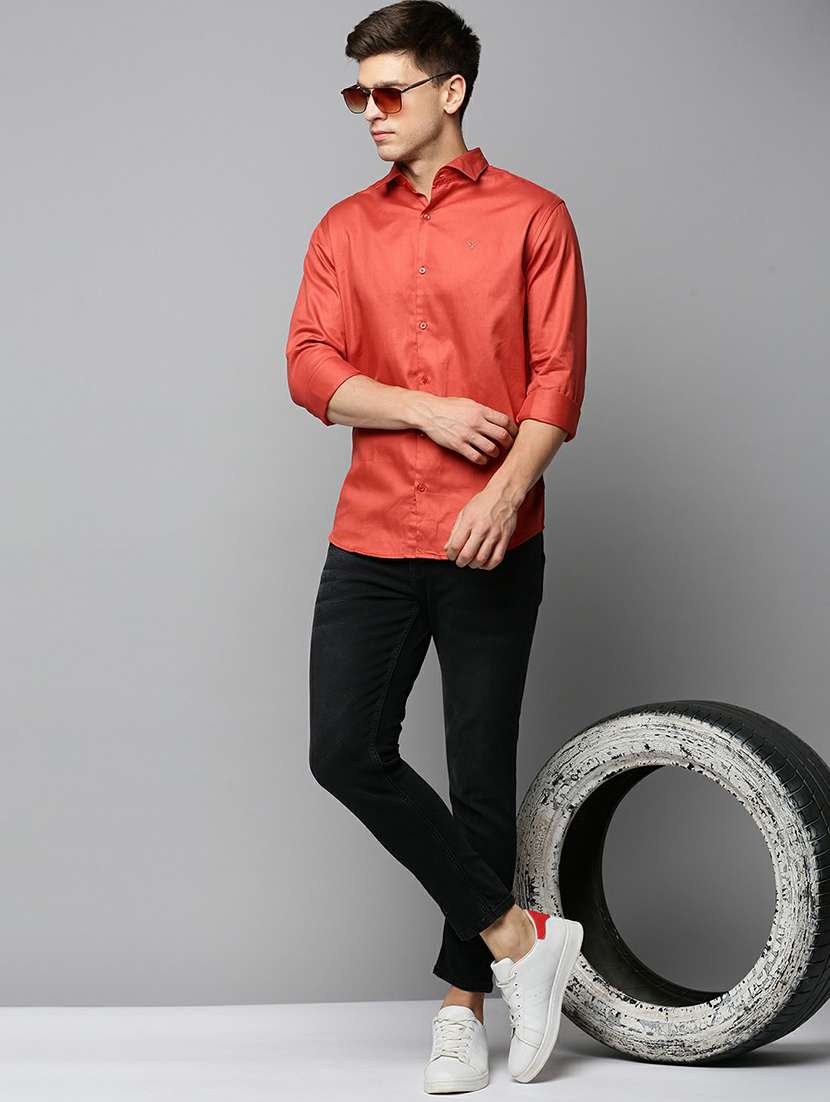 mens solid casual shirt - 19662708 - Standard Image - 4