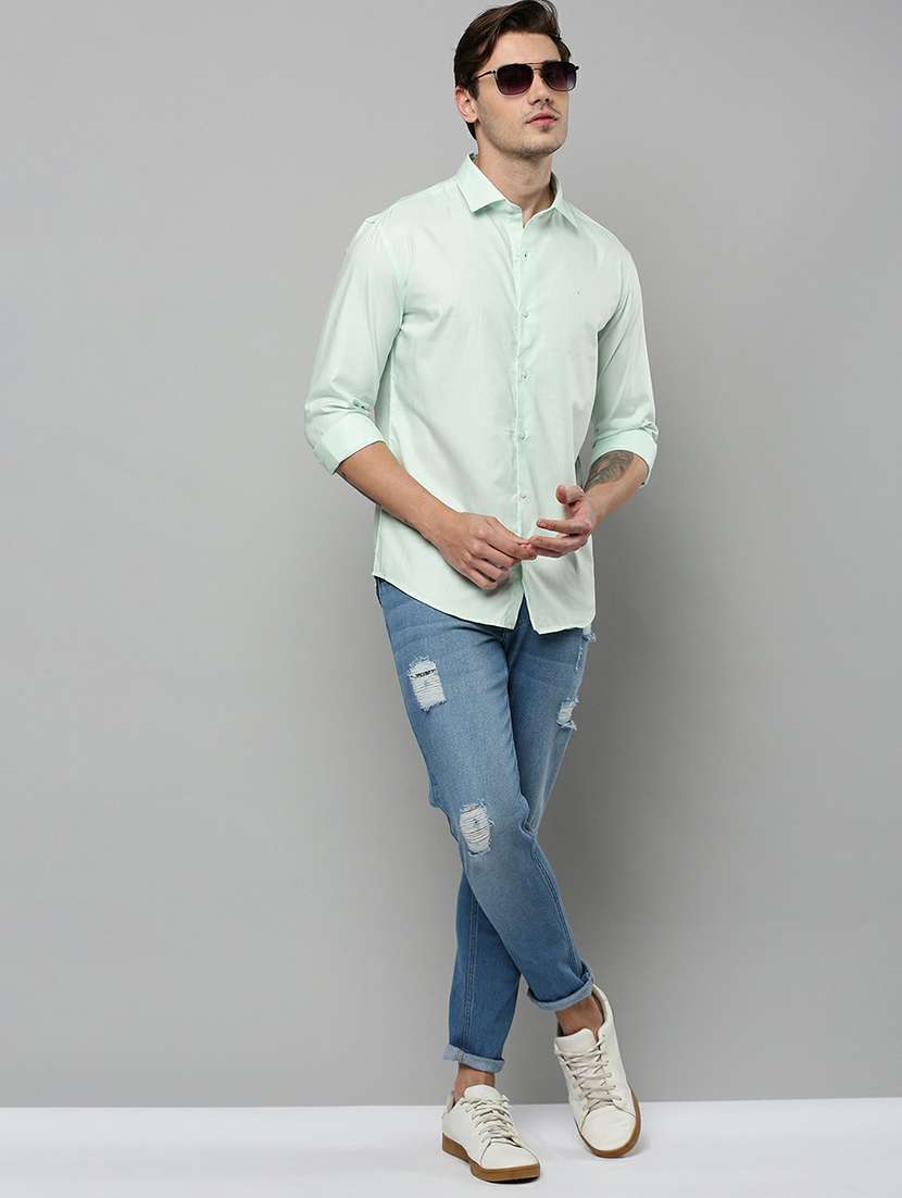 mens solid casual shirt - 19662727 -  Standard Image - 4
