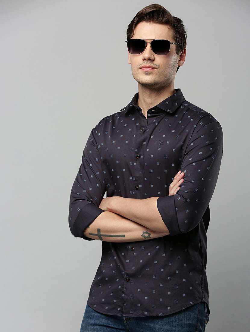 mens geometric casual shirt - 19662743 -  Standard Image - 1