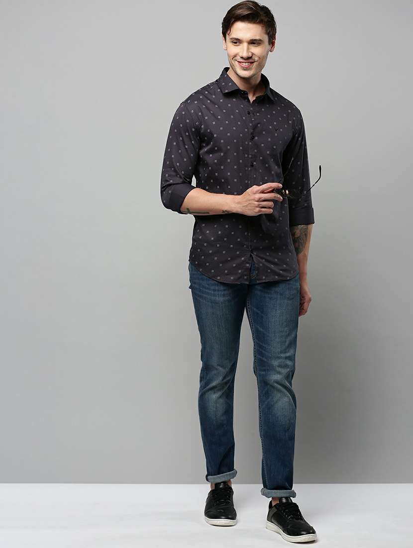 mens geometric casual shirt - 19662743 -  Standard Image - 4