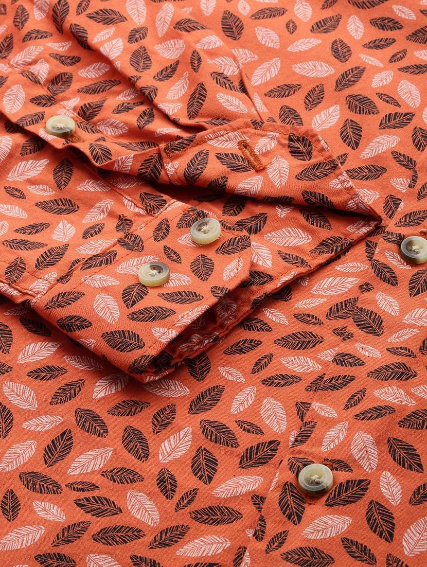 mens leaf print casual shirt - 19662745 -  Standard Image - 6