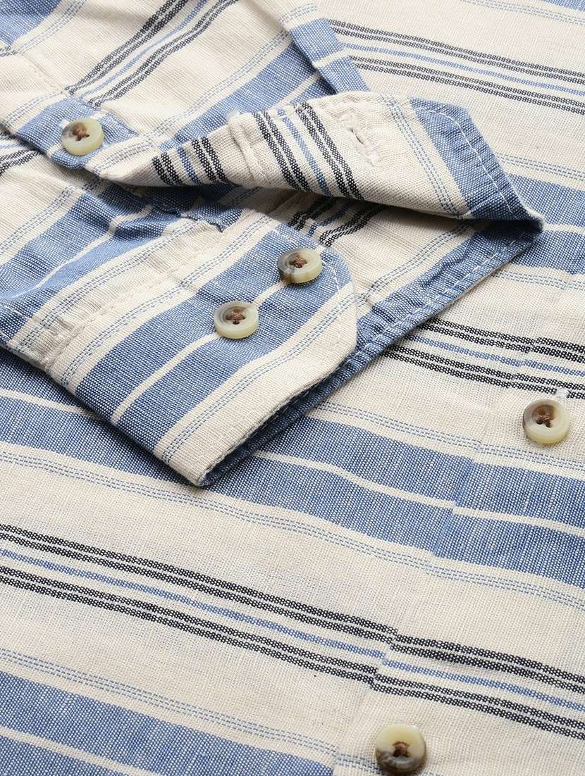 men striped long sleeve regular fit casual shirt - 19662760 -  Standard Image - 6