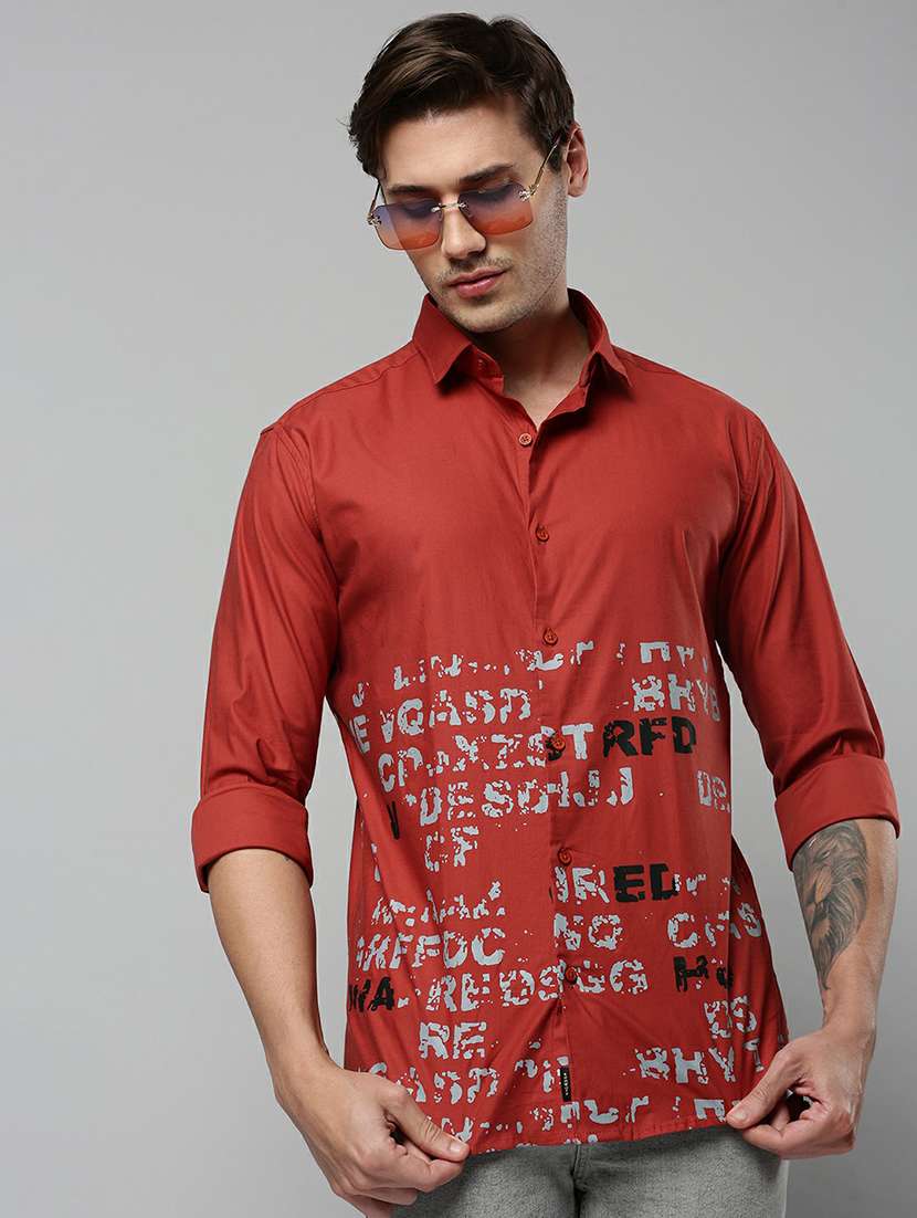 mens typography casual shirt - 19662783 -  Standard Image - 1
