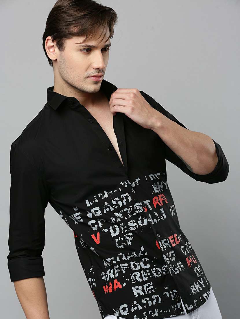 mens typography casual shirt - 19662785 -  Standard Image - 1