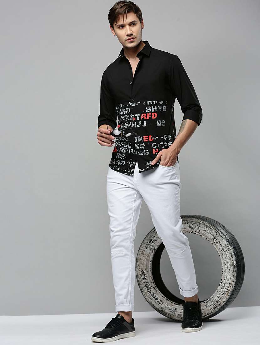 mens typography casual shirt - 19662785 -  Standard Image - 4