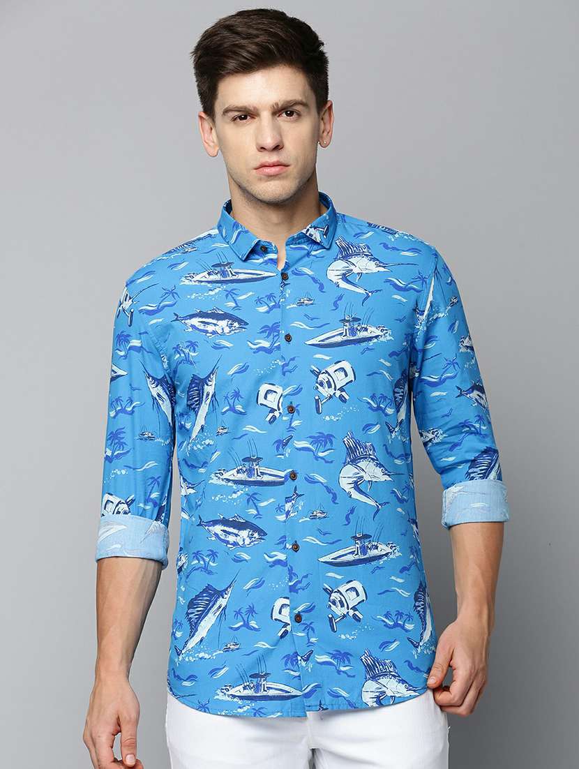 mens graphic casual shirt