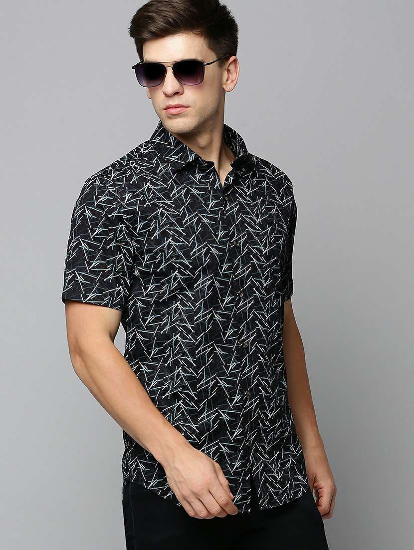 mens printed casual shirt - 19662811 - Standard Image - 1