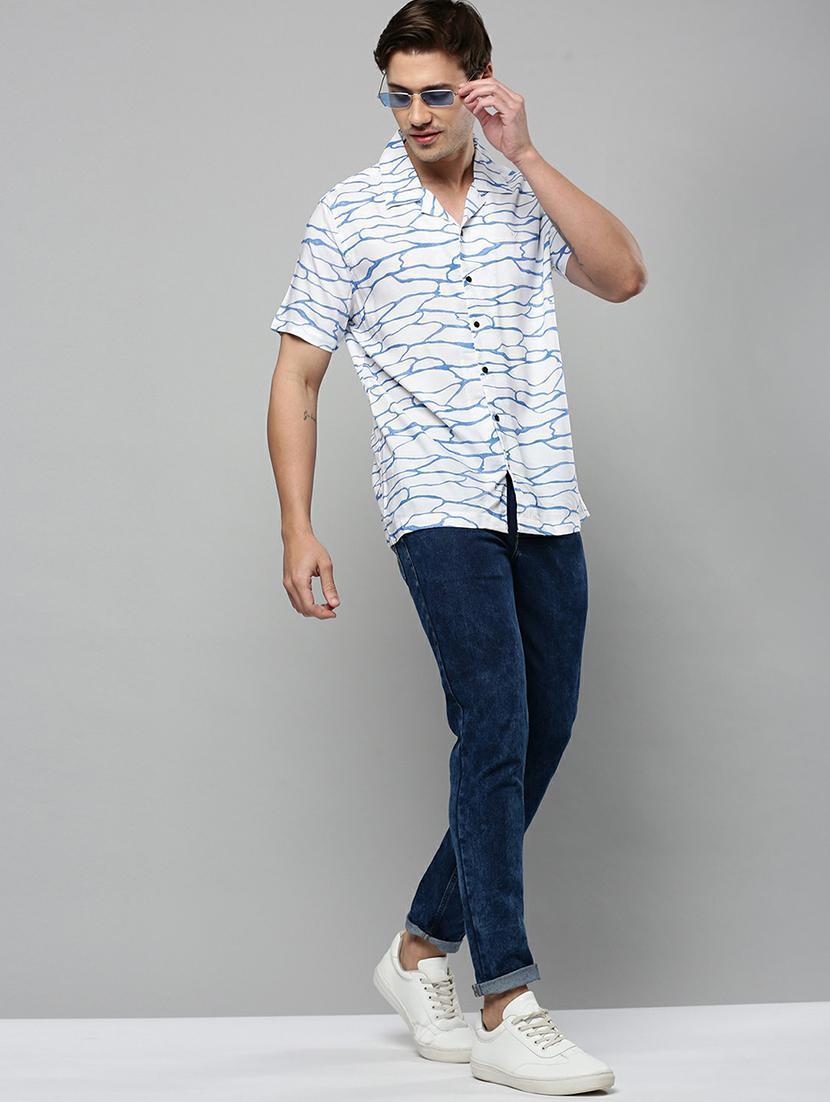 mens printed casual shirt - 19662820 - Standard Image - 4