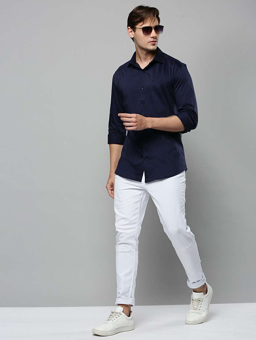 mens solid casual shirt - 19662849 -  Standard Image - 4