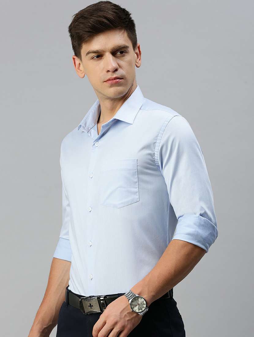 mens solids formal shirt - 19662901 -  Standard Image - 1