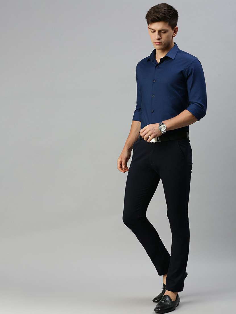mens self design formal shirt - 19662902 - Standard Image - 4
