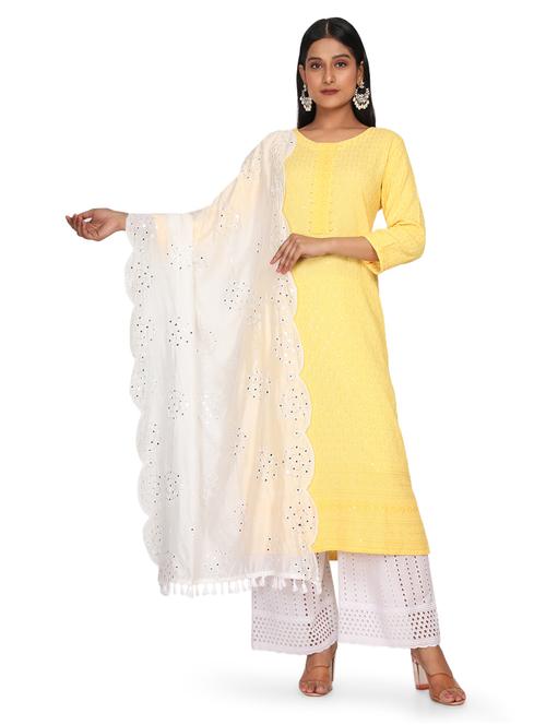 self design embroidered dupatta - 19662941 - Standard Image - 0