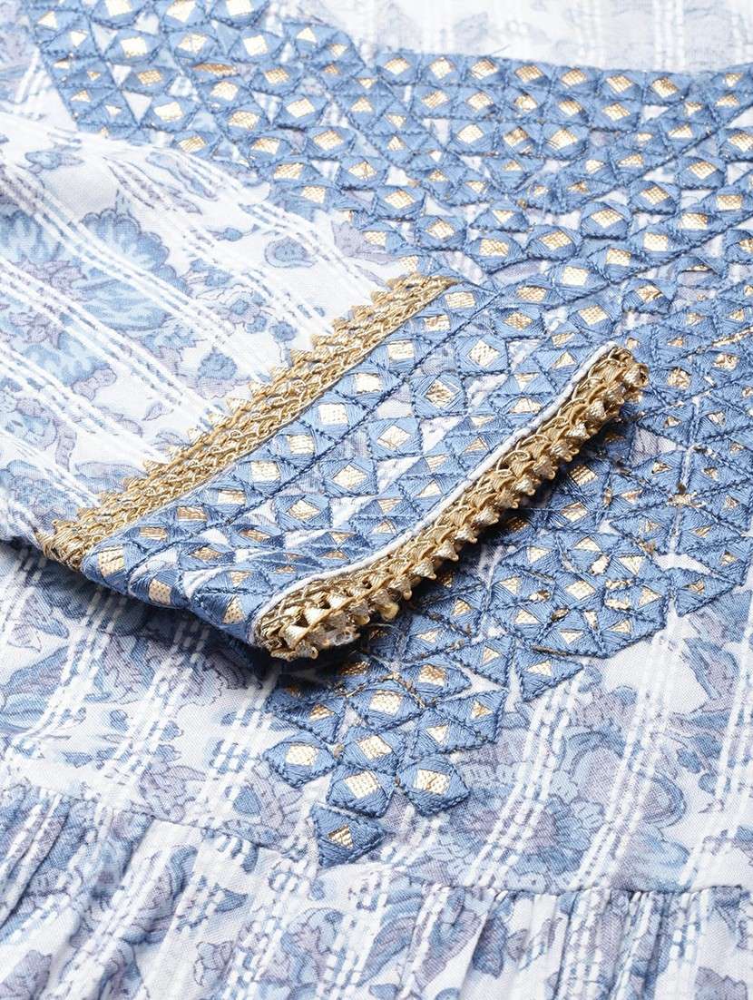 women printed round neck kurta pant set with dupatta - 19664947 -  Standard Image - 6